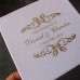 Foiling Invitation Card With Envelope Hard Cover Wedding Invitation Square Card Customized